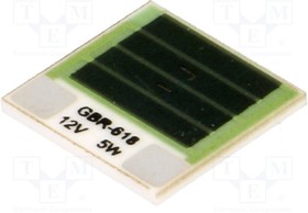 GBR618-12-5-2, Резистор: thick film, нагревательный, приклеивание, 28,8Ом, 5Вт