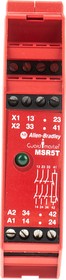 Фото 1/4 440R-B23020, Single-Channel Safety Switch/Interlock Safety Relay, 24V ac/dc, 3 Safety Contacts