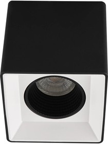 Denkirs DK3080-BW+BK Светильник накладной IP 20, 10 Вт, GU5.3, LED, черно-белый/черный, пластик