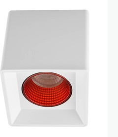 Denkirs DK3080-WH+RD Светильник накладной IP 20, 10 Вт, GU5.3, LED, белый/красный, пластик
