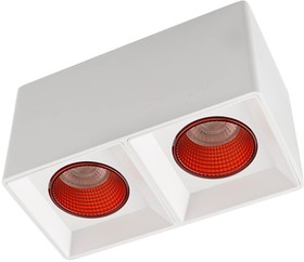 Denkirs DK3085-WH+RD Светильник накладной IP 20, 10 Вт, GU5.3, LED, белый/красный, пластик