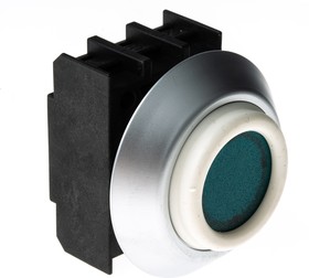 Фото 1/2 NDL GN, Elan Series Green Illuminated Push Button Head, 22mm Cutout, IP69K