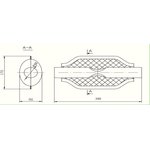 00.17, Пламегаситель универсальный пламегаситель 170x90x390, труба D50