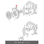 Винт крепления генератора VAG+Skoda /M8x16mm N 014 739 11