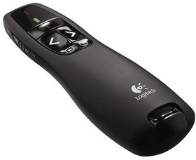 Фото 1/8 Презентер Logitech Презентер Logitech R400 черный, 2.4 GHz, USB-ресивер , 5 кнопок, лазерная указка