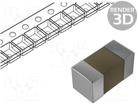 GRM022R60J103JE19L, Multilayer Ceramic Capacitors MLCC - SMD/SMT 0.01 uF 6.3 VDC 5% 01005 X5R