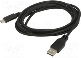 KABUSB3.1 A-C 1M AL-OEM-116, Cable; USB 3.0; USB A plug,USB C plug; 1m; black