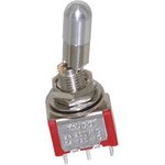 A101KZQ04, Toggle Switch, Panel Mount, On-On, SPDT, Solder Terminal, 120 ac/dc ...