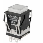 LB15SKW01-5D05-JB, Switch Push Button ON (ON) SPDT Square Button 3A 250VAC 30VDC ...