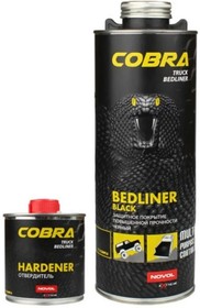 Покрытие для кузова COBRA Truck Bedliner защитное черное 800 мл 90363-90365