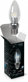 GaussЛампа LED Candle Crystal clear 3W E27 4100K 1/10/100
