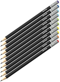 Фото 1/2 Набор чернографитных карандашей 10 шт, 3H-3B, заточенные, картонная упаковка BS01210