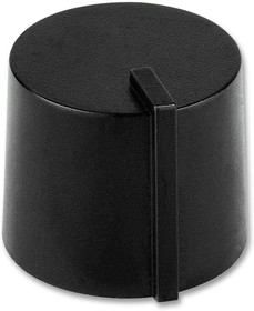 Pointer knob, 6 mm, plastic, black, Ø 17 mm, H 13 mm, 4458.6317