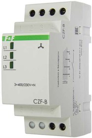 Реле контроля фаз CZF-B (3х400/230+N 8А 1перекл. IP20 монтаж на DIN-рейке) F&F EA04.001.002 | купить в розницу и оптом