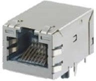 Фото 1/2 93769-8628, Modular Connectors / Ethernet Connectors MXMag GIG 8CORE RJ45 W/LEDS W/EMI PIP