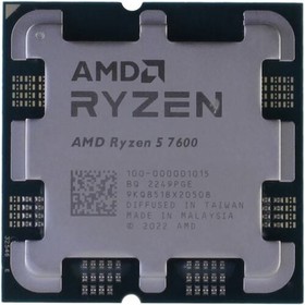 Фото 1/5 CPU AMD Ryzen 5 7600 (100-000001015) {Raphael, 6C/12T, 3.8/5.1GHz, 32MB, 65W} OEM