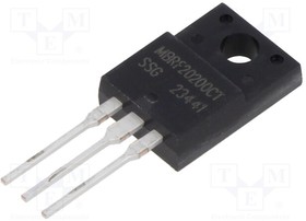 MBRF20200CT, Diode: Schottky rectifying; THT; 200V; 20A; ITO220AB; tube; Ir: 1mA