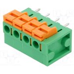 HA0400500000G Series PCB Terminal Block, 4-Contact, 5mm Pitch, PCB Mount, 1-Row ...