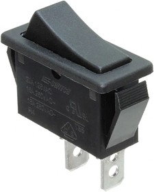 R4ABLKBLKEF0, Rocker Switches 15A 250V SPST On-Off No Lamp