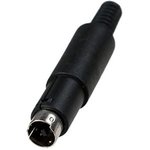 1-430, разъем mini DIN 5 контактов штекер пластик на кабель