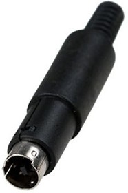 Фото 1/2 1-430, разъем mini DIN 5 контактов штекер пластик на кабель