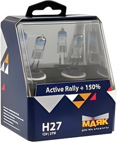 Лампа 12V H27 27W +150% PG13 Маяк Active Rally 2 шт. DUOBOX 72727/1AR+150