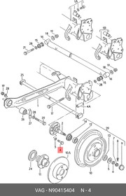 Фото 1/2 N90415404, Болт с внутренним шестигранни- AUDI/VW