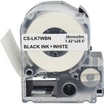Картридж ленточный Cactus CS-LK7WBN черный для Epson LW1000P/Z700/Z900