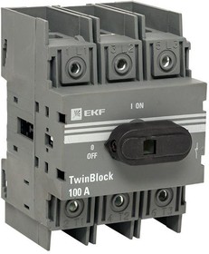 Фото 1/7 Рубильник 3п 100А с рукояткой управления для прямой установки TwinBlock PROxima EKF tb-100-3p-f