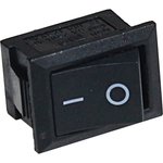 905472, Клавиша 250V 6А Mini черная (2конт.) ON-OFF