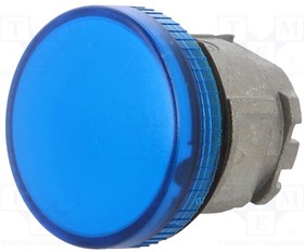 Фото 1/2 ZB4BV06, Индикаторная лампа, 22мм, Подсвет ZBV6, плоский, IP66, Цвет синий