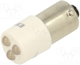 1862035W3D, Индикат.лампа: LED; BA9S,T10; белый; пластик; 24ВAC; 24ВDC; 3мм