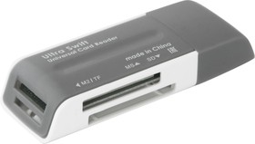 Фото 1/10 83260, Defender Ultra Swift USB 2.0, 4 слота, Defender#1 Универсальный картридер Ultra Swift USB 2.0, 4 слота