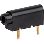 0040.1101, Black Socket Banana Socket, 2mm Connector, PCB Pins Termination, 10A ...