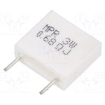 MPR3W-0R68, Резистор: проволочный, THT, 680мОм, 3Вт, ±5%, 14x13x5,5мм, 350ppm/°C