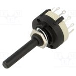 SR26NS1-2-6-M10-38R6, Переключатель: поворотный, Пол: 6, 0,3A/125ВAC, 1A/30ВDC, 30°