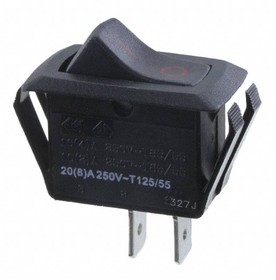RSC241D1A81, Rocker Switches 20A 125VAC 27.2x12.1 Off-On 6.3mm Tab