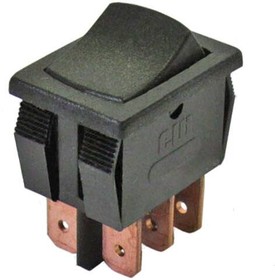GRS-4022-0000, Rocker Switch, GRS 4000, DPDT, ON-ON, Concave, Black W/White Tip, 16A, 125VAC, .187" Q | CW Industries GRS-4022-0 ...