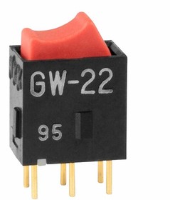 GW22RCP, Rocker Switches DPDT ON-ON RED ROCKER ACTUATOR