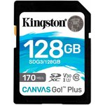 Карта памяти Kingston 128GB SDXC Canvas Go Plus 170R C10 UHS-I U3 V30 EAN ...