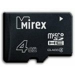 13612-MCROSD04, Флеш карта microSD 4GB Mirex microSDHC Class 4