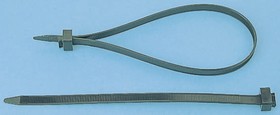 132-37530 CT375-PA66HS-BK, Cable Tie, 375mm x 7.6 mm, Black Polyamide 6.6 (PA66), Pk-50