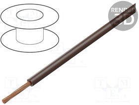 FLRY-B2.50-BR/1, Wire; FLRY-B; 1x2.5mm2; stranded; Cu; PVC; brown; 60V; Class: 5; 3mm