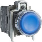 XB4BW36B5, Illuminated Pushbutton Switch, Harmony XB4, Plastic, Blue ...