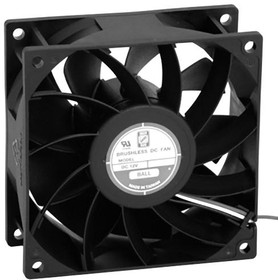 OD9238-24LB, DC Fans DC Fan, 92x92x38mm, 24VDC, Low Speed, Dual Ball Bearing, 2x Lead Wires