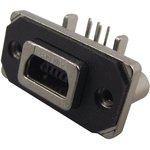 MUSBE15134, Разъем USB, Mini USB Типа AB, USB 2.0, Гнездо, 5 вывод(-ов) ...