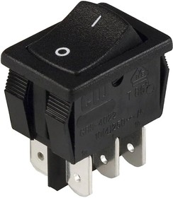 GRS-4022-0013, Rocker Switches DPDT BLK ON-ON