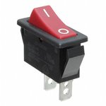 R4ABLKREDFF0, Rocker Switches 15A 250V SPST On-Off No Lamp