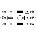 5120.1007.0, Разъем: питания AC, гнездо, "папа", 15А, 250ВAC, IEC 60320, 0,1мГн