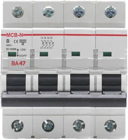 Фото 1/2 Модульный автоматический выключатель ВА47-MCB-N-4P-B32-AC